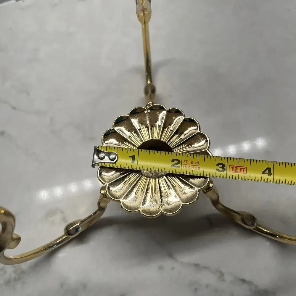 PartyLite Versailles Brass Taper candle Holder for hurricanes, vintage, decor.